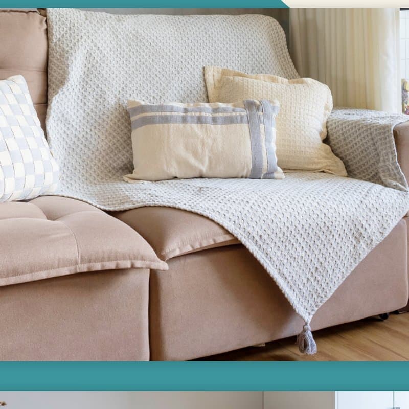 Manta Sofá Macramê