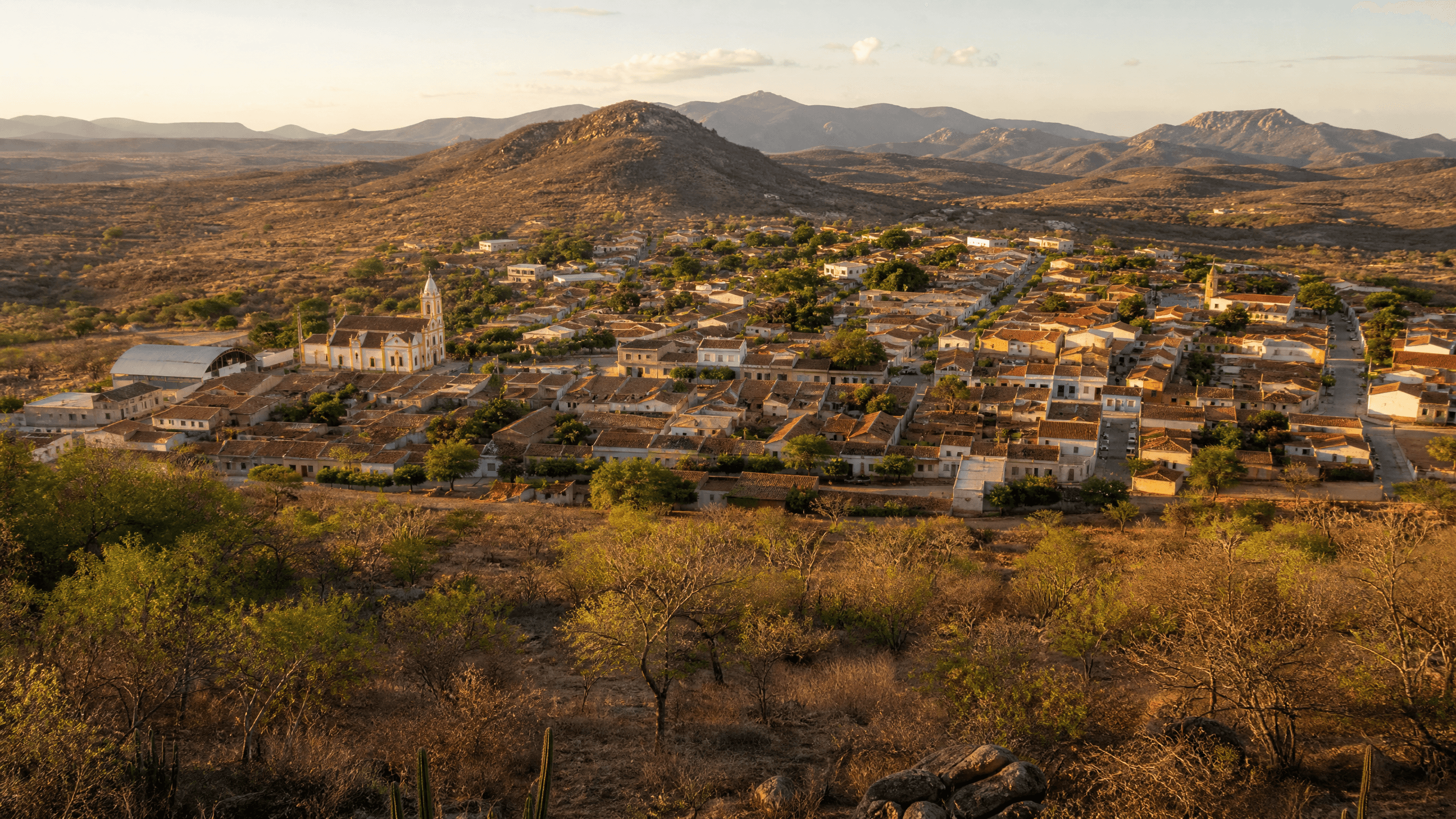 Vista aérea de Caraibeiras/Tacaratu, a Terra da Rede